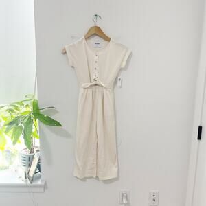 NEW Old Navy Girl's White Jumpsuit Size Small 6-7